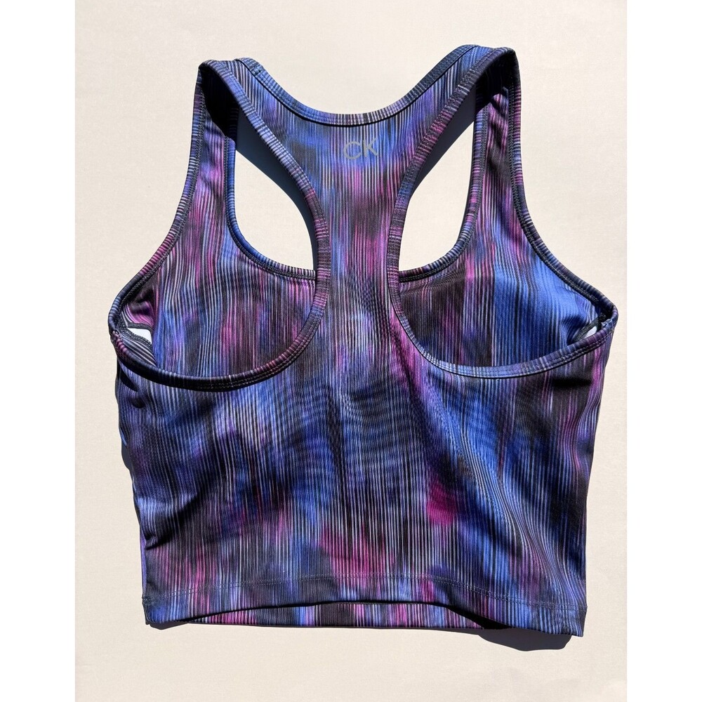 Calvin Klein Performance Women's Low Impact Racerback Sports Bra Crop Top Small - Picture 2 of 11